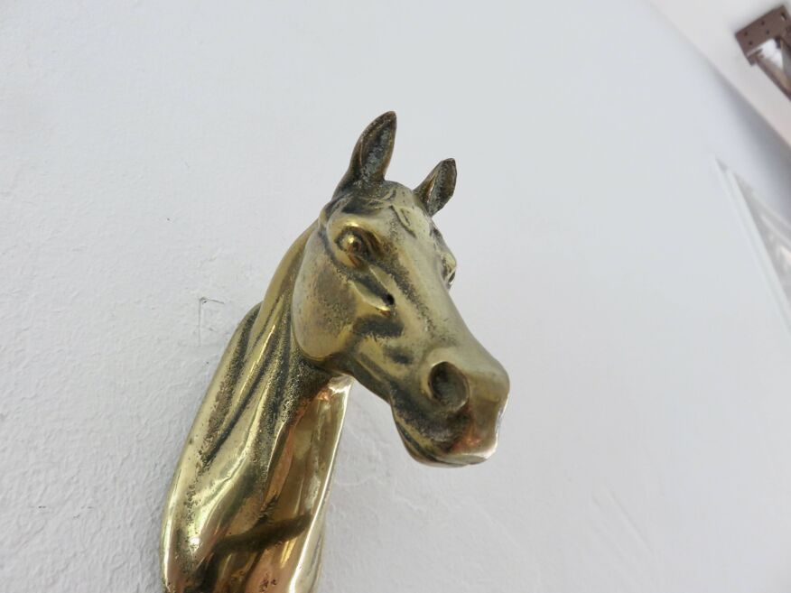 Vintage Brass Horse Head Coat Hook Towel Hook Wall Hook 