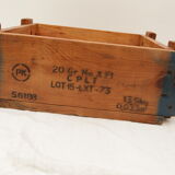 Military crate wood rope