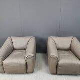 Vintage pair of D7 armchairs by Desede, 1970s