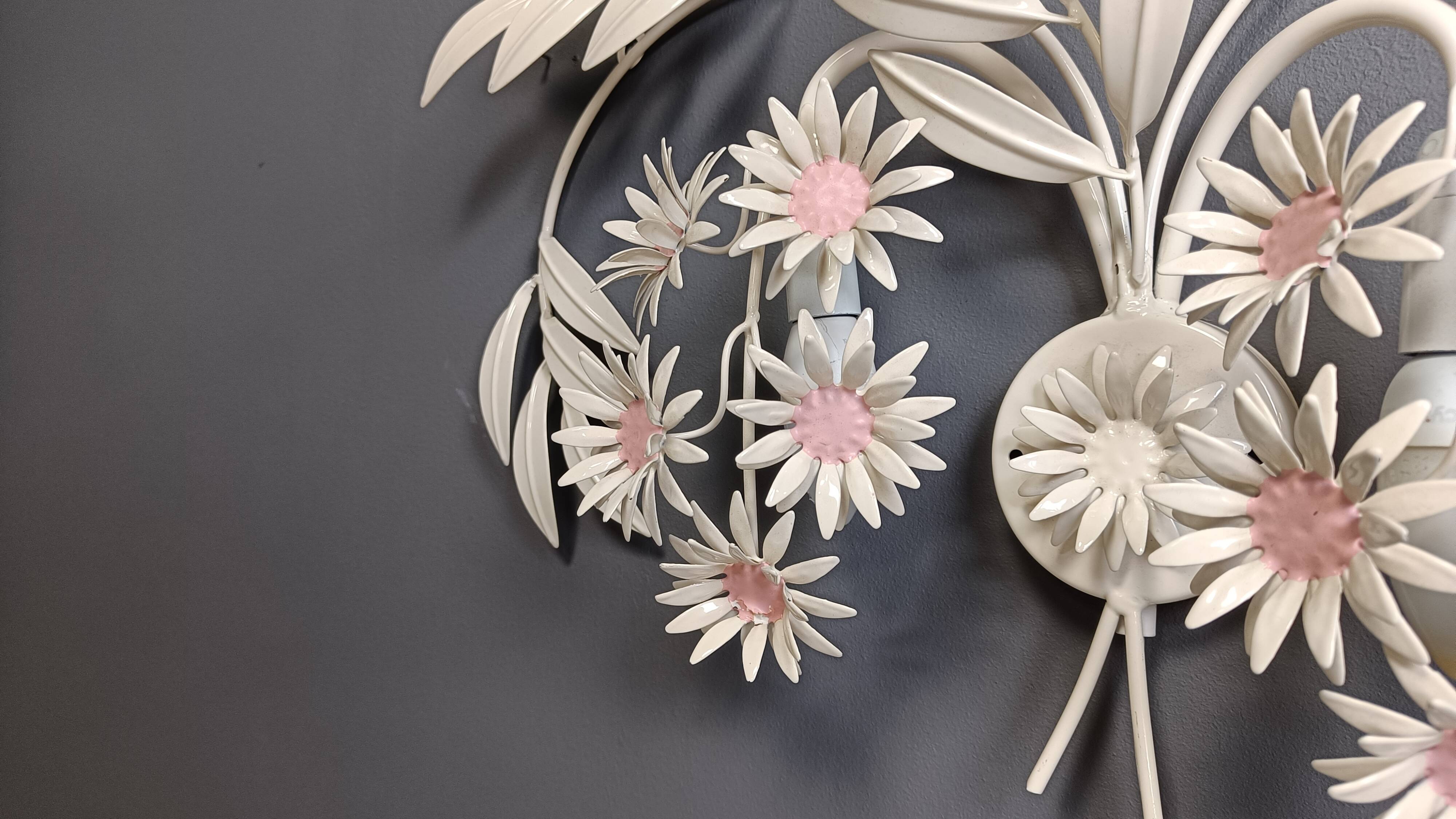 Vintage floral  wall lamp by Hans Kögl , 1970s