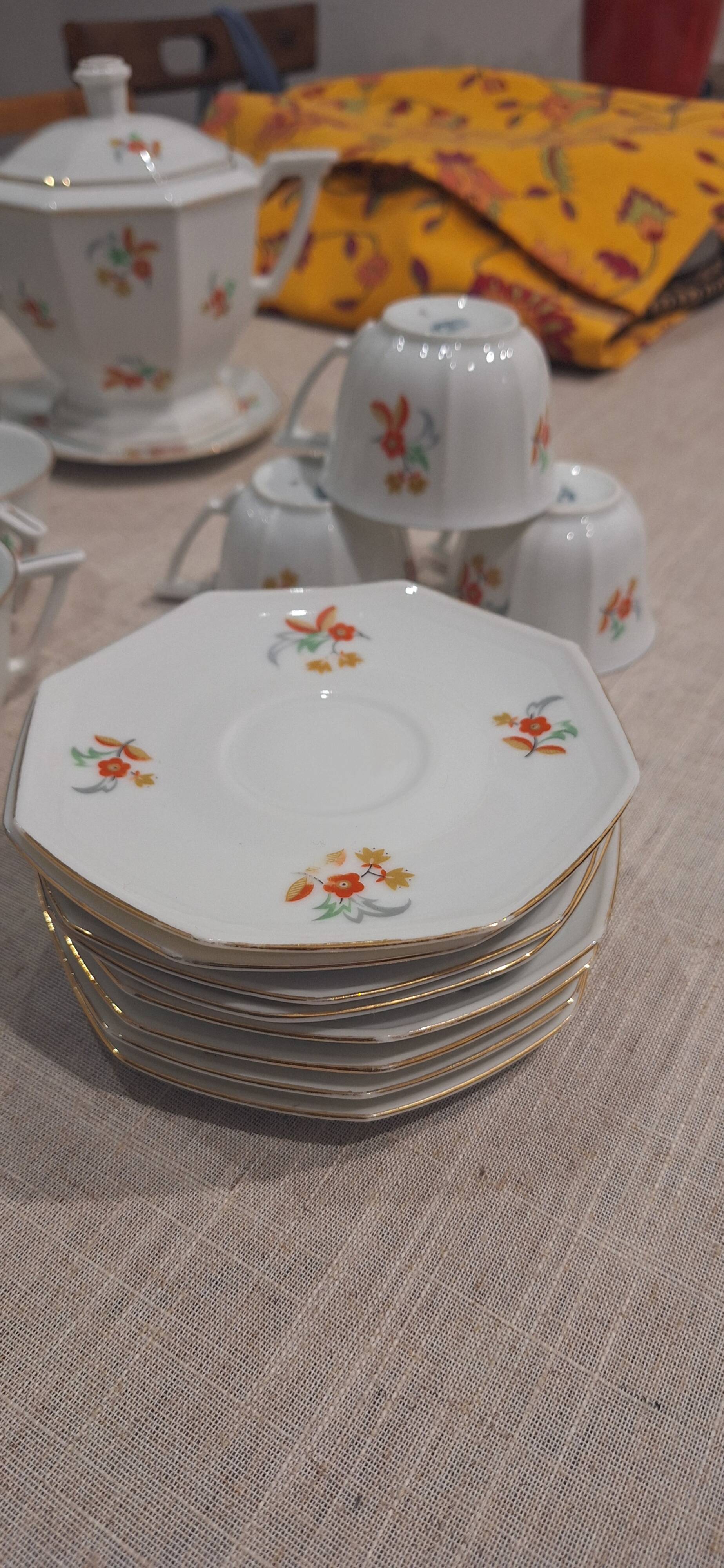 Coffee or tea service Porcelain Epiag D.F.