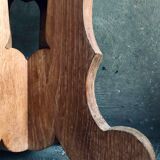 Brutalist oak side table