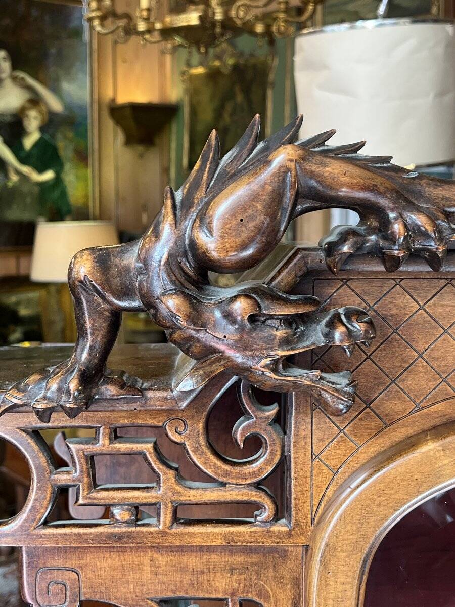 Neo-Renaissance display cabinet attributed to the creative spirit of Gabriel Viardot, circa 1890.