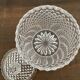 Bonbonniere, diamond-cut crystal pot with vintage lid