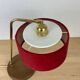 Vintage wood and brass lamp, 1950s
