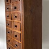 Small Walnut and Cherry Wood Cabinet with Drawer
