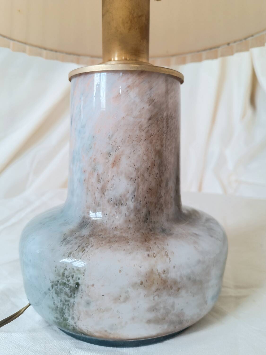 Murano glass and brass lamp, 1970