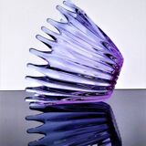 Vase - Large Purple Crystal Cup • Vintage • Cristallerie de Bayel • 1950