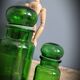 Trio green apothecary vials