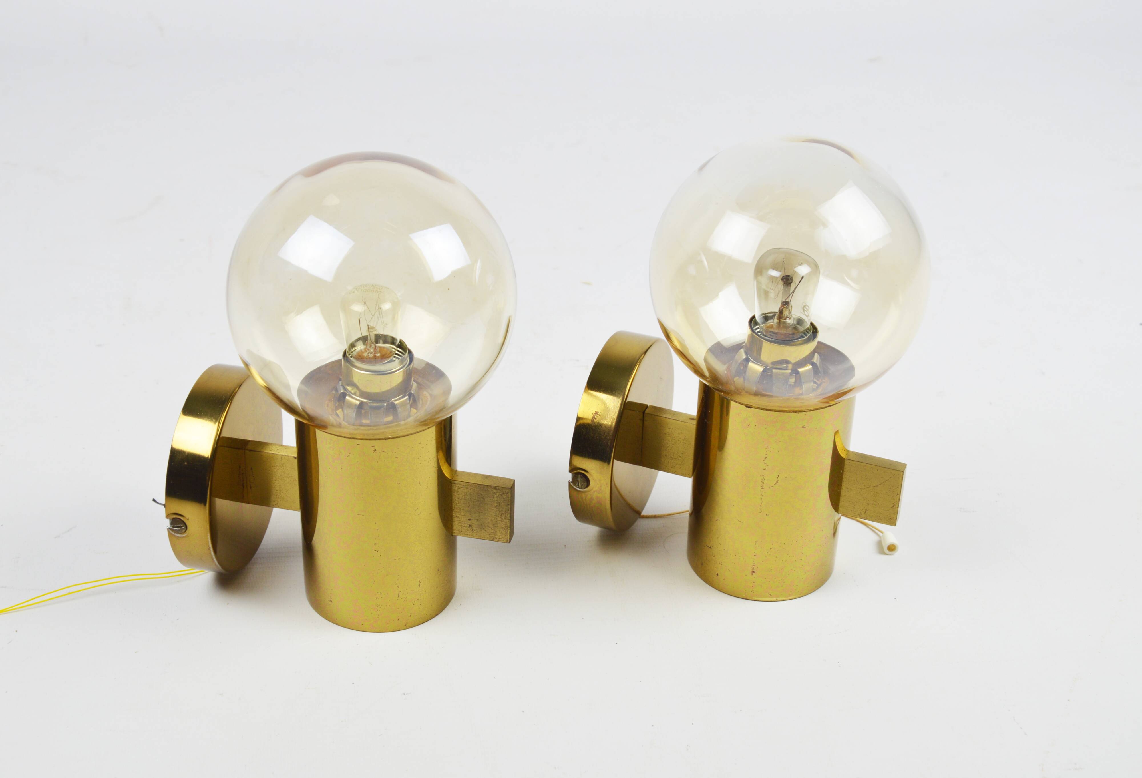 Wall lamps by H. A. Jakobsson, Sweden, 1960s