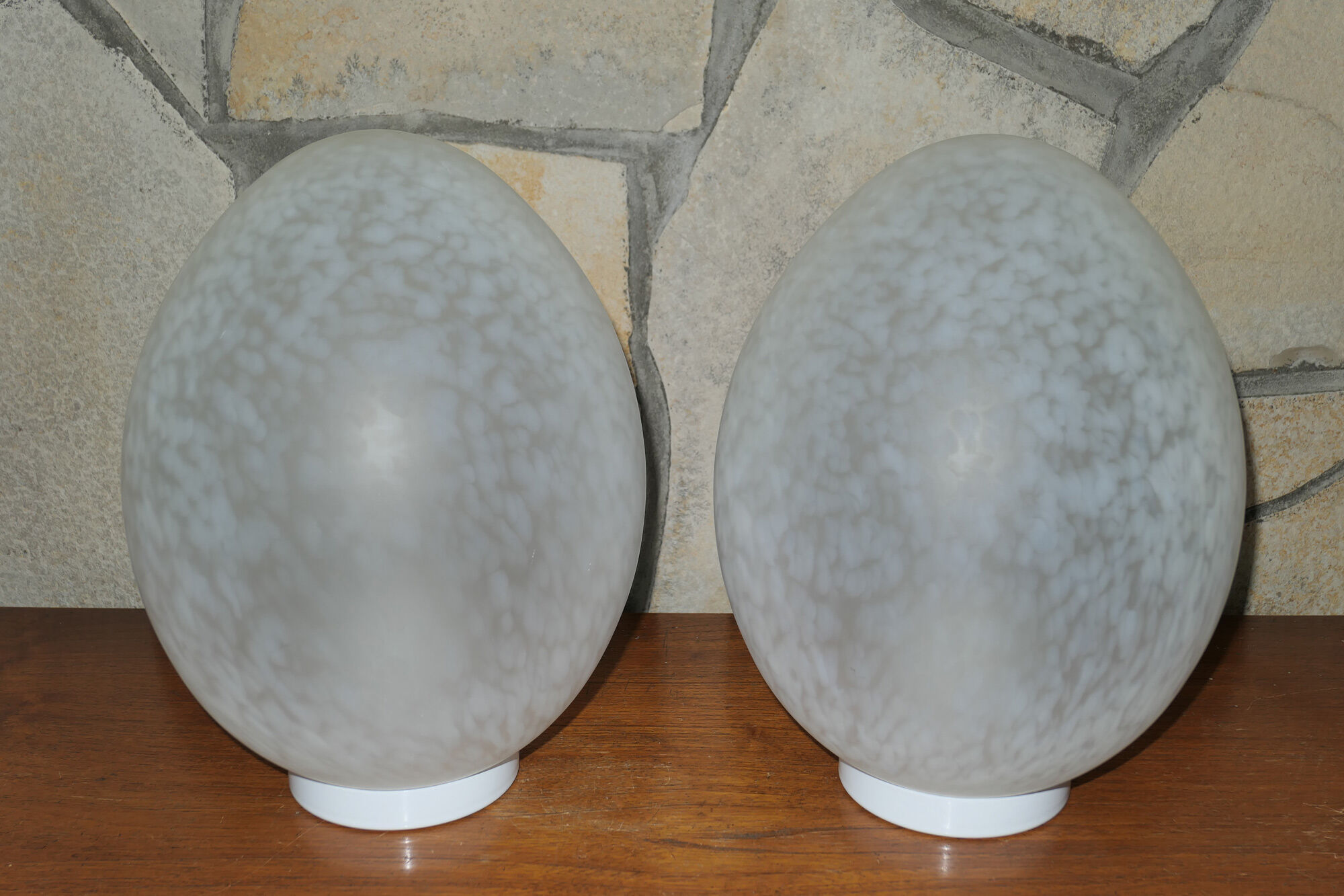 Pair of lamps "egg" - Egg lamps 70s-80s design Ben Swildens