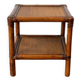 Table basse - bout de canapé en rotin