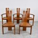 Set of 5 Brutalist dining chairs by Vamdrup Stolefabrik, 1960s