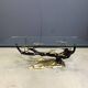 Brass bonsai coffee table by Willy Daro, 1970s