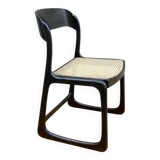 Sleigh chair by Baumann – cane & wenge stain
