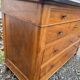 Chest of drawers in walnut, black marble, 19th century