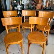 Suite de 5 chaises bistrot Baumann vintage