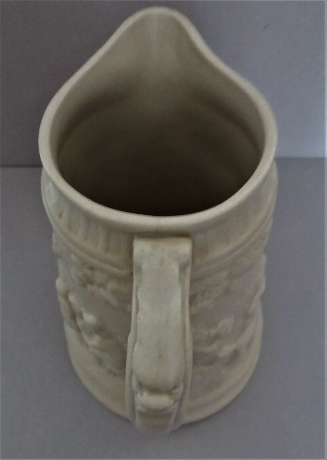 19th England sandstone pitcher tavern scene