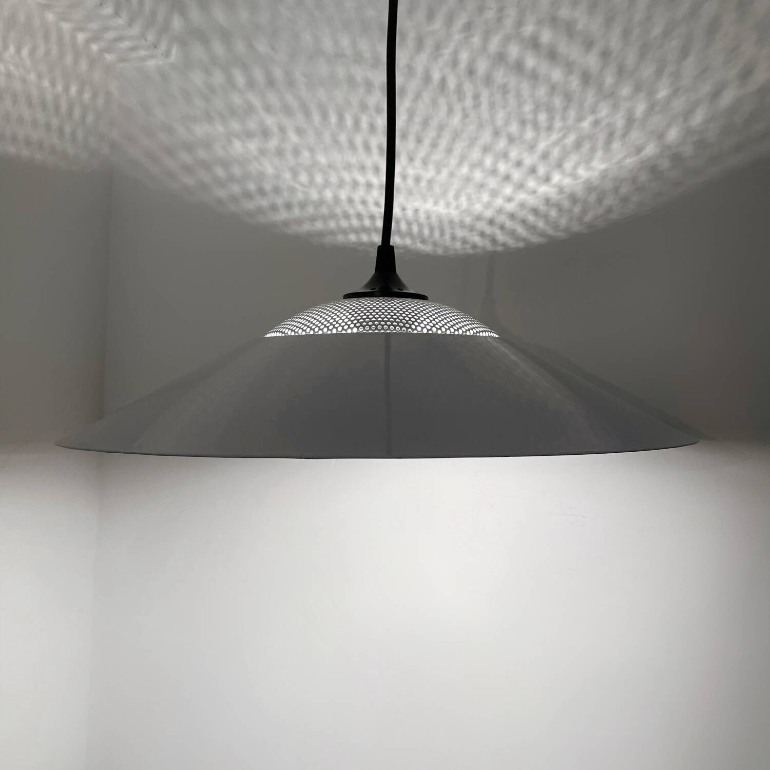 White Philips “Sérale” pendant light from the 70s