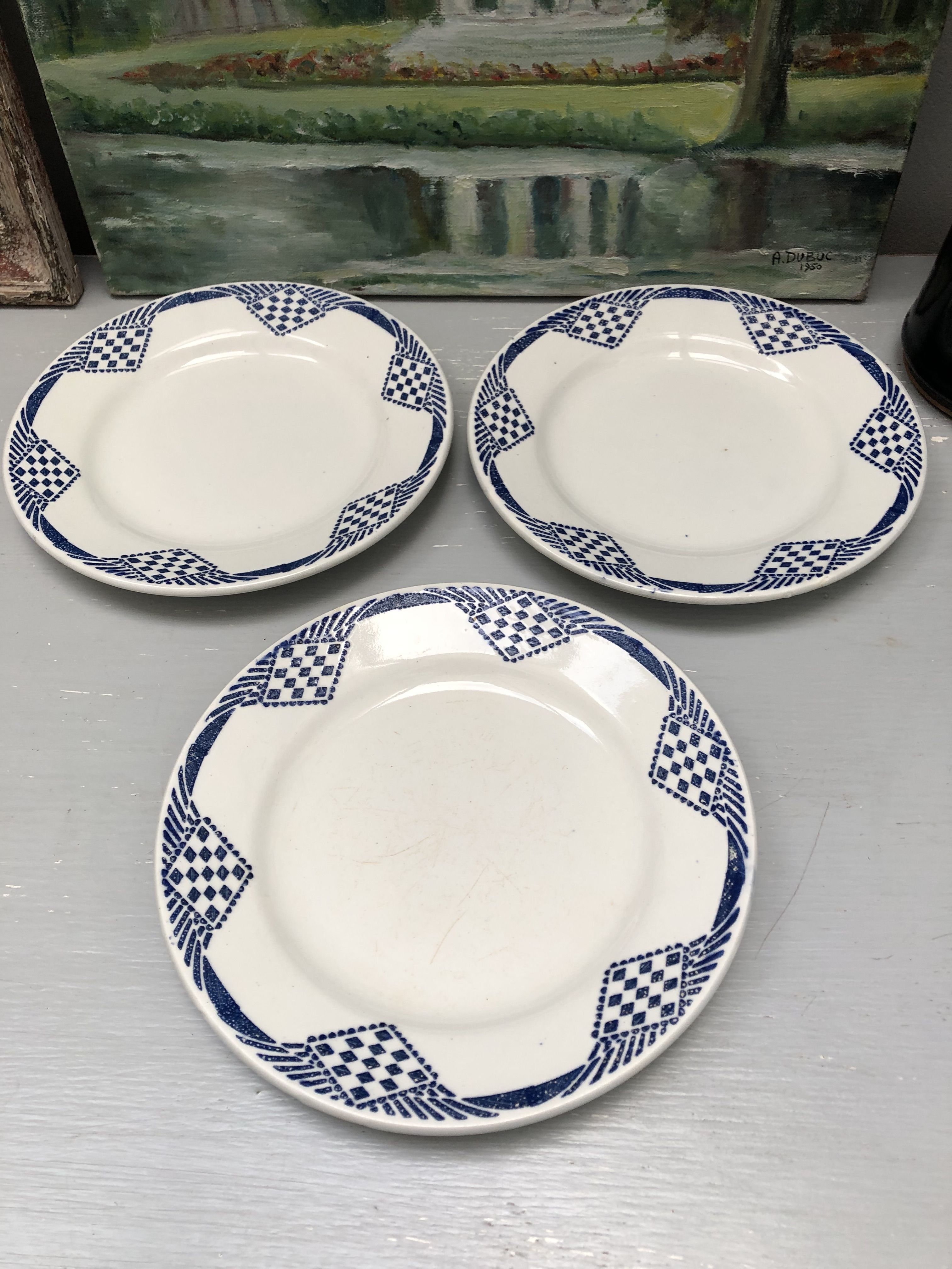 Ensemble De 6 Assiettes à Dessert Orchies Moulin Des Loups - Porcelaine - Diamètre 17 Cm - Occasion