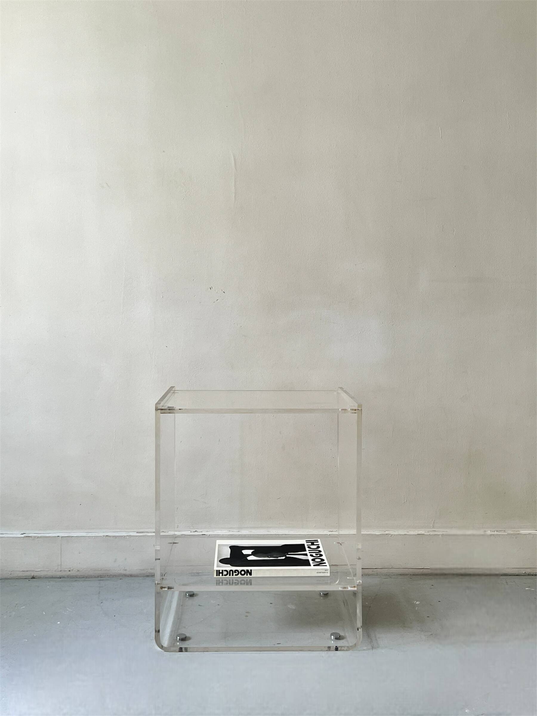 Designer plexiglass bookcase, Les Invisibles Marais International 70's