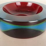Rare Extra Large Sommerso Bowl Murano Vetri Glass by Cenedese, Italy, 1970s