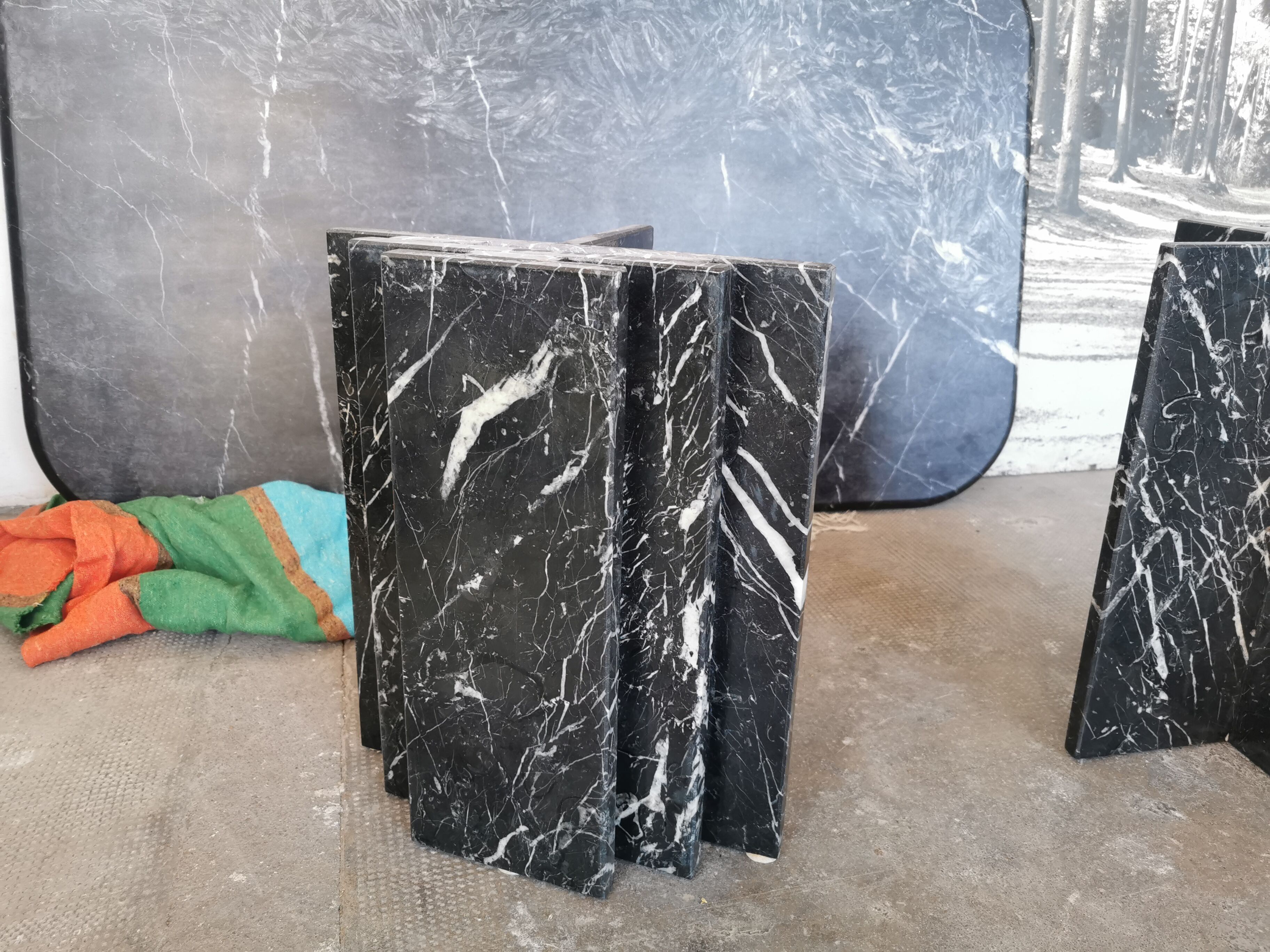 Black marble coffee table