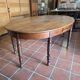 Large oval farmhouse table in solid oak, 19th century, 243 × 153cm