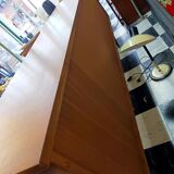 Sideboard with compass legs and leather by Malora 1955