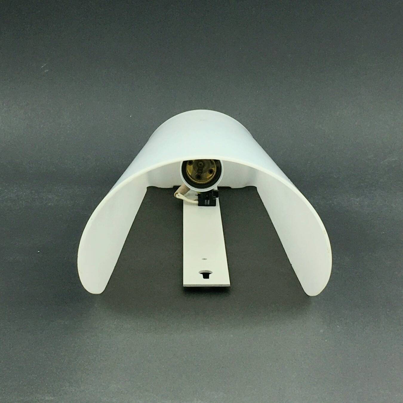 XL Mid Century Modern Opaline Glass Wall Lamp By Wagenfeld For P&P, 1950s