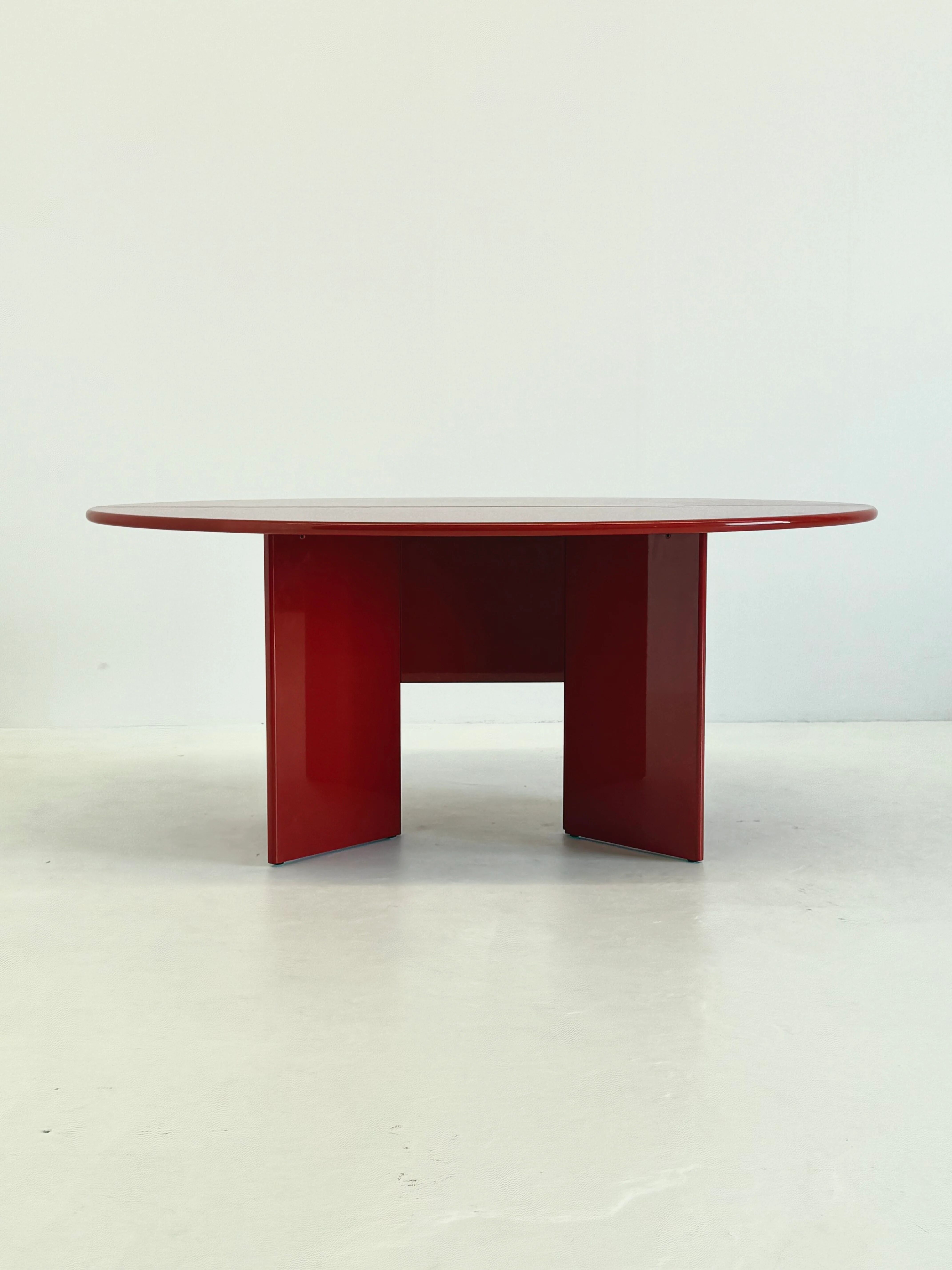 Antella dining table / console table by Kazuhide Takahama for Cassina in red