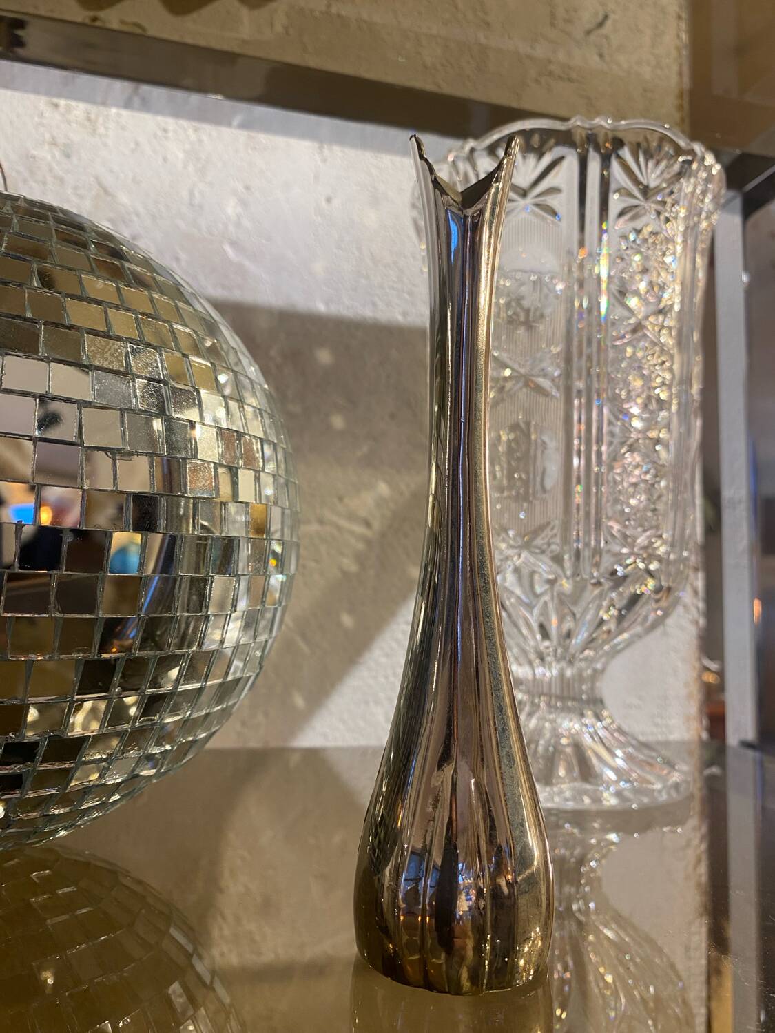 Art deco swan soliflore vase