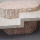 Table basse ovale en pierre plaque de marbre Mactan de Magnussen Ponte