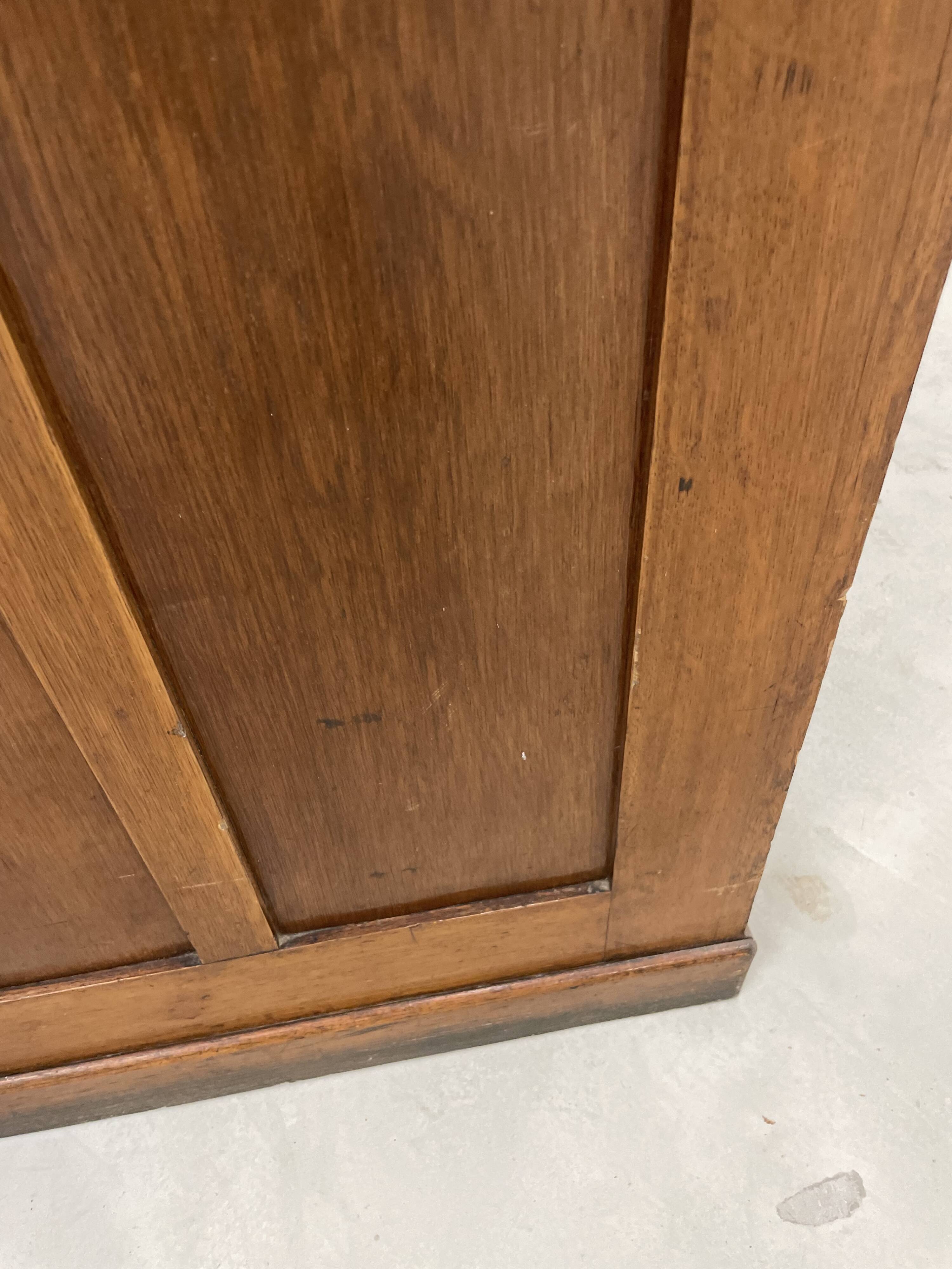 Oak and veneer counter or desk