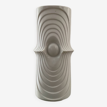 Vase op art en porcelaine royal bavaria kpm années 70