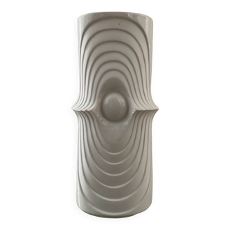 Vase op art en porcelaine royal bavaria kpm années 70