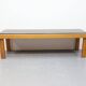 Vintage sidetable salontafel eikenhout graniet handgemaakt