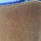 Gold velvet pouf with fringes