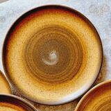 6 Longchamp stoneware dessert plates