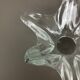 Large French Floral Crystal Glass Shell Bowl by Art Vannes, France, 1970s