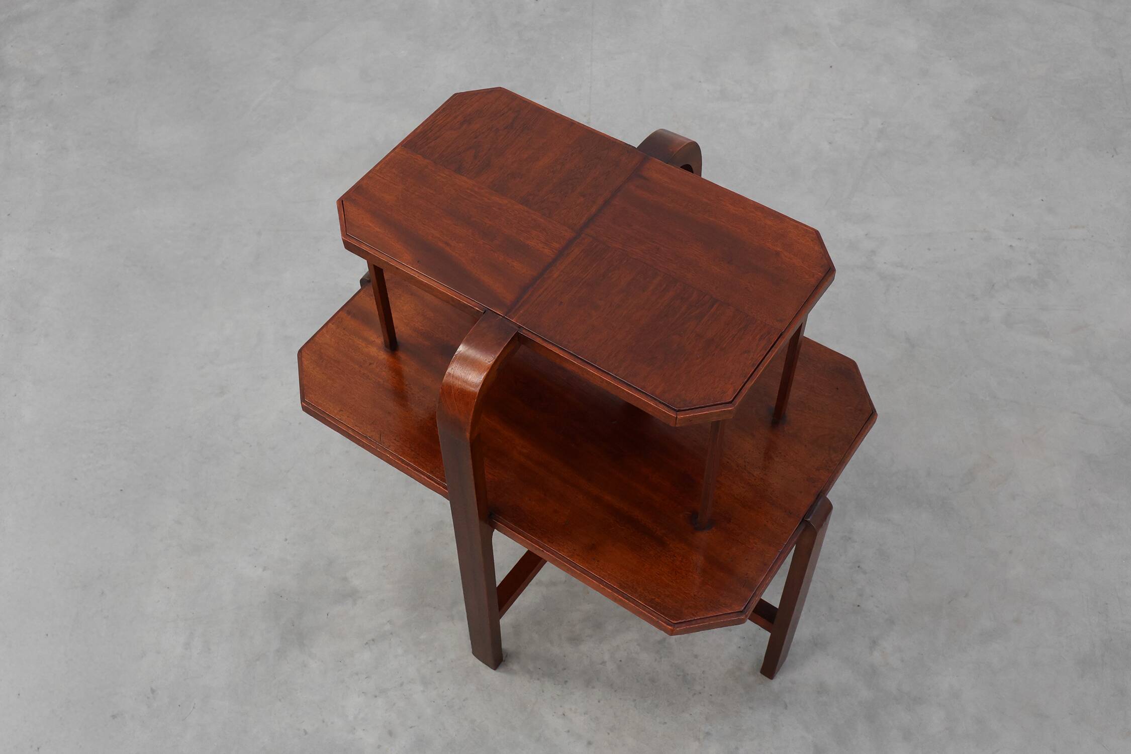 Art Deco Two-Tier Side or Centre Table in Wood, France ca. 1920