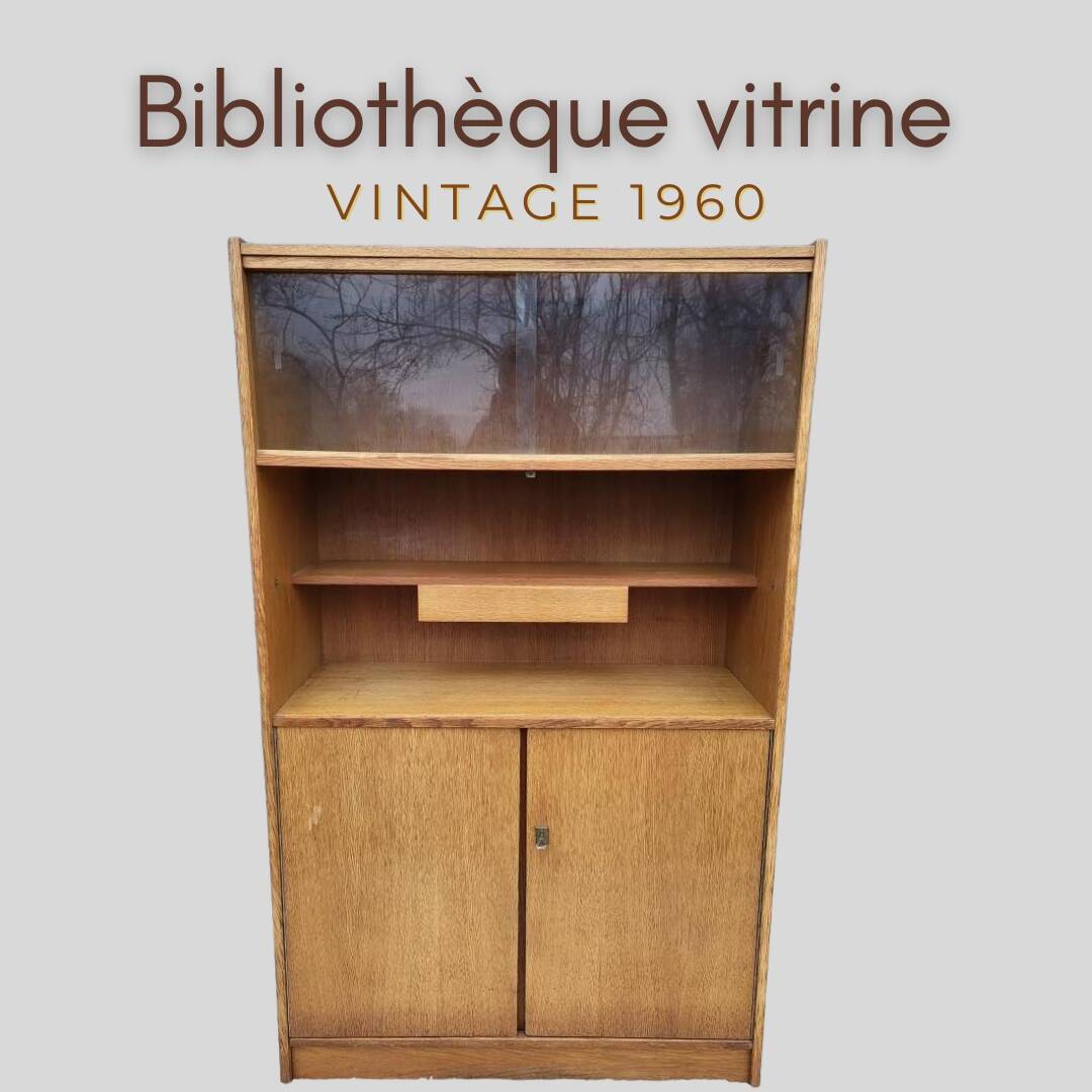 Vintage display bookcase 1960