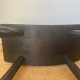 Tabouret style japonais finition bois brûlé