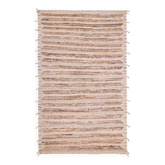 Tapis afghan beige 246 x 155 cm