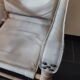 White leather safari chair