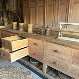 Large antique sideboard with 12 drawers