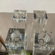 Set of 4 crystal candle holders from the 70s