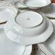 7 Winterling Marktleuthen Bavaria porcelain soup plates in white and gold