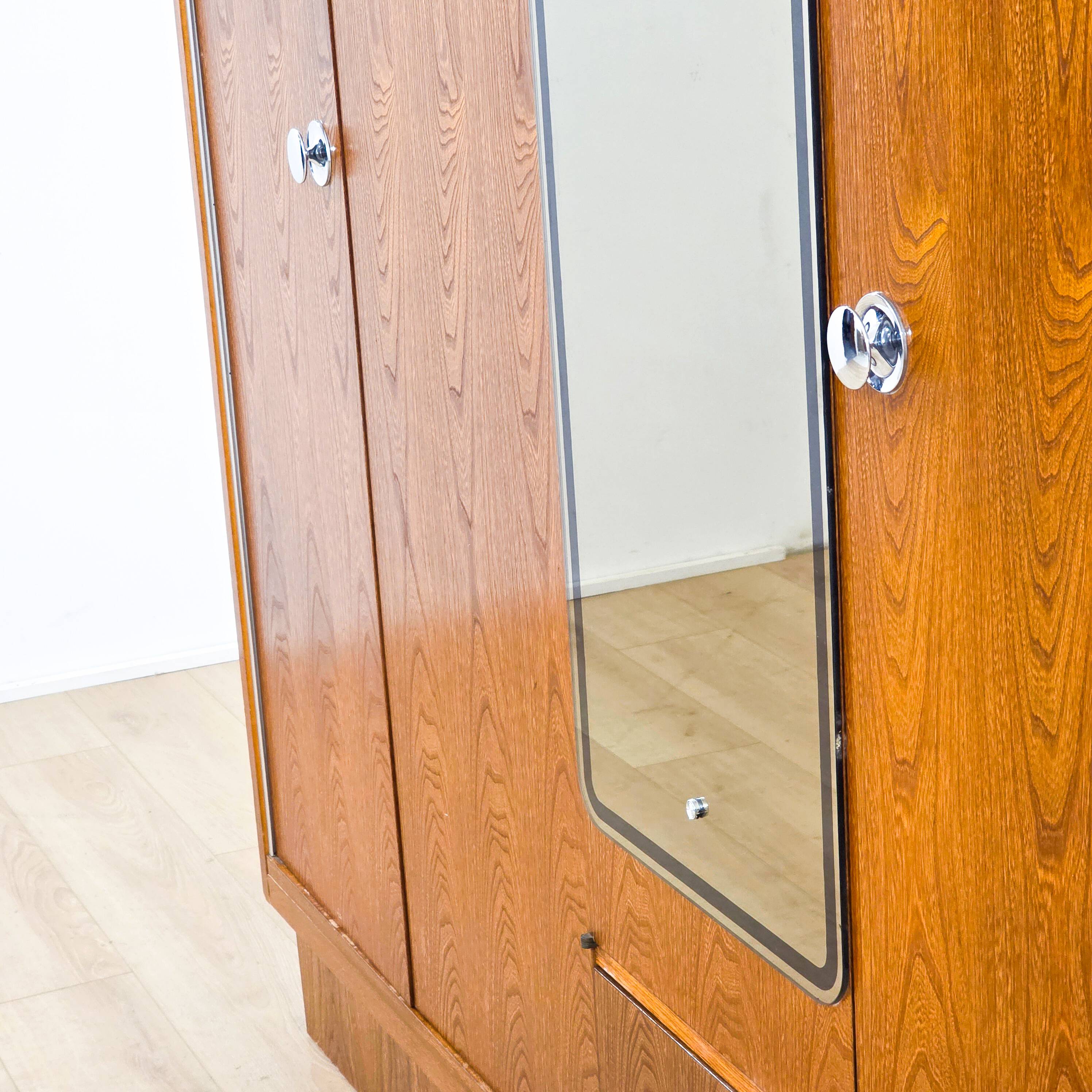 1970s Scandinavian wooden wardrobe