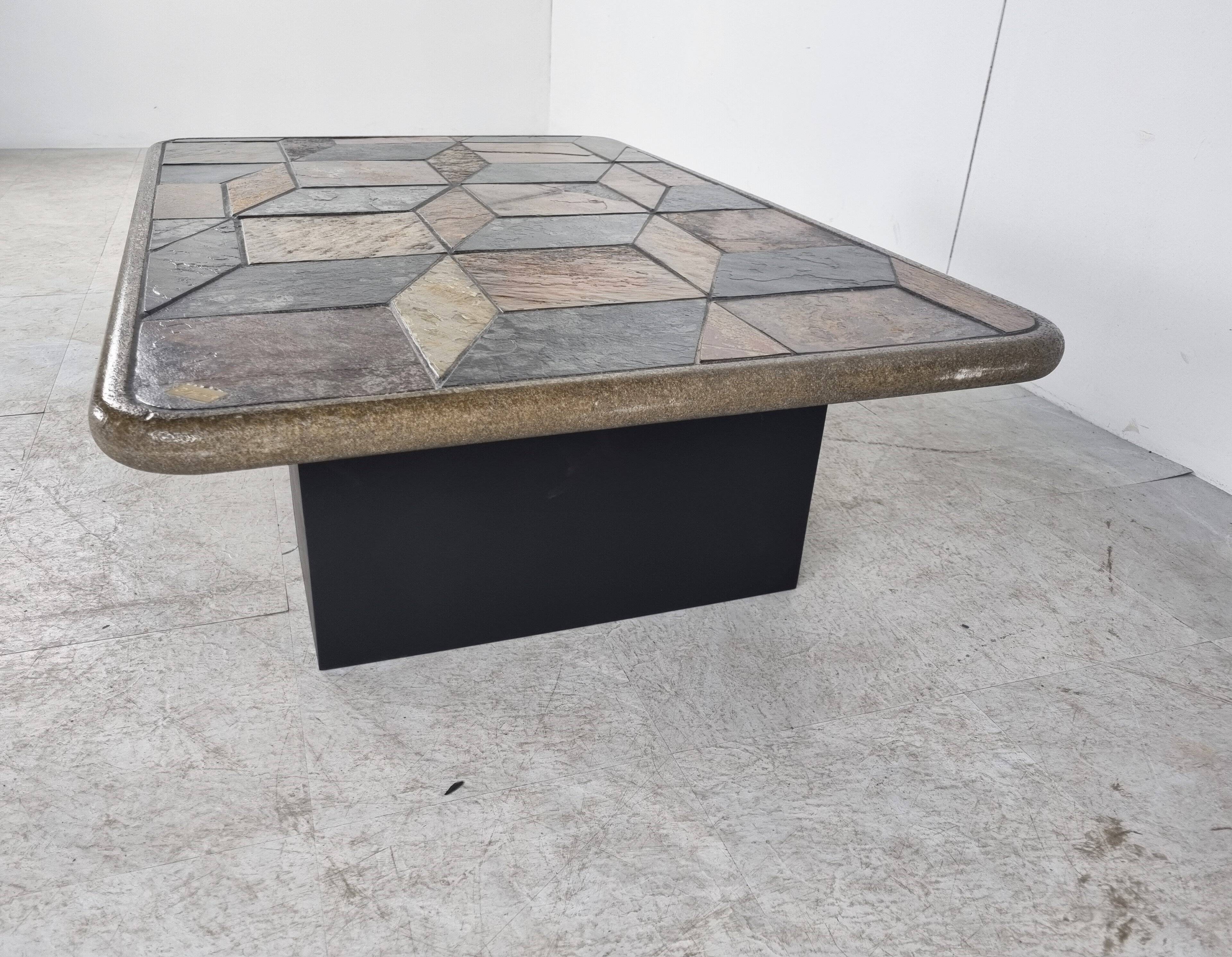 Vintage brutalist coffee table, 1970s